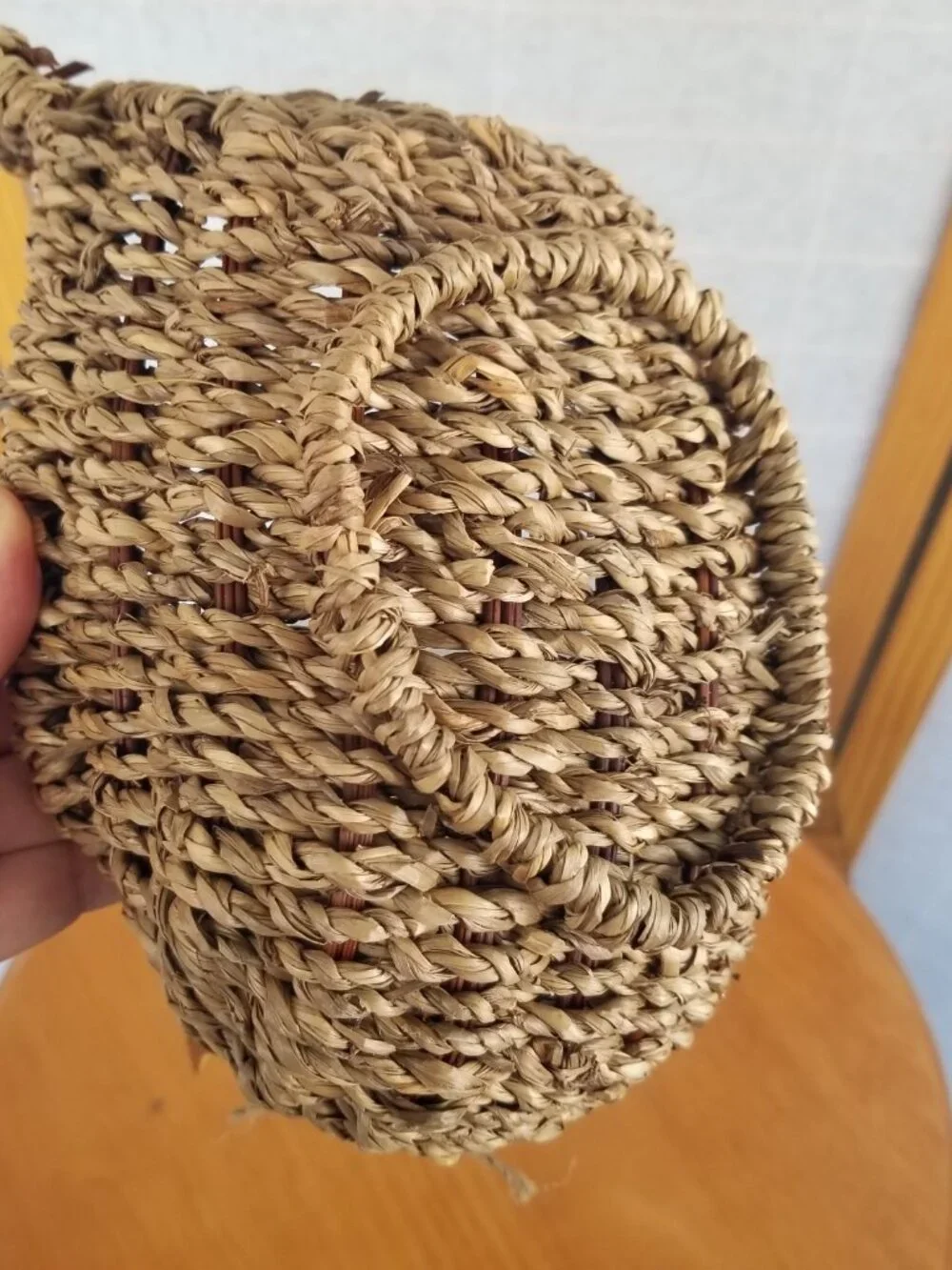Vintage Wicker Turkey Basket Farmhouse Cottage Country Bird